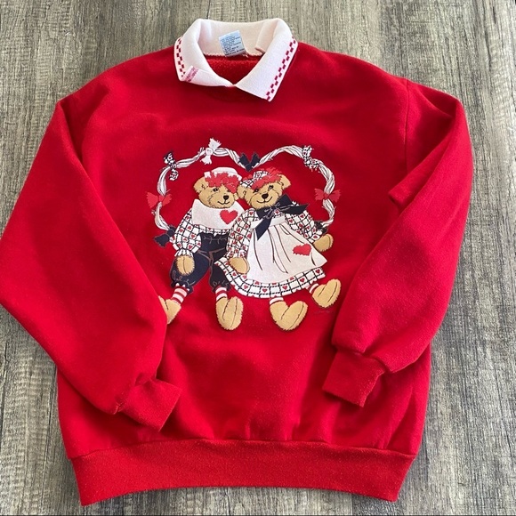 Vintage Bear Sweater By Gropher Made in USA Size L - Picture 1 of 17